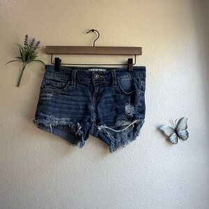 Daytrip Gemini Blue Jean Shorts Distressed Cut-Off Style